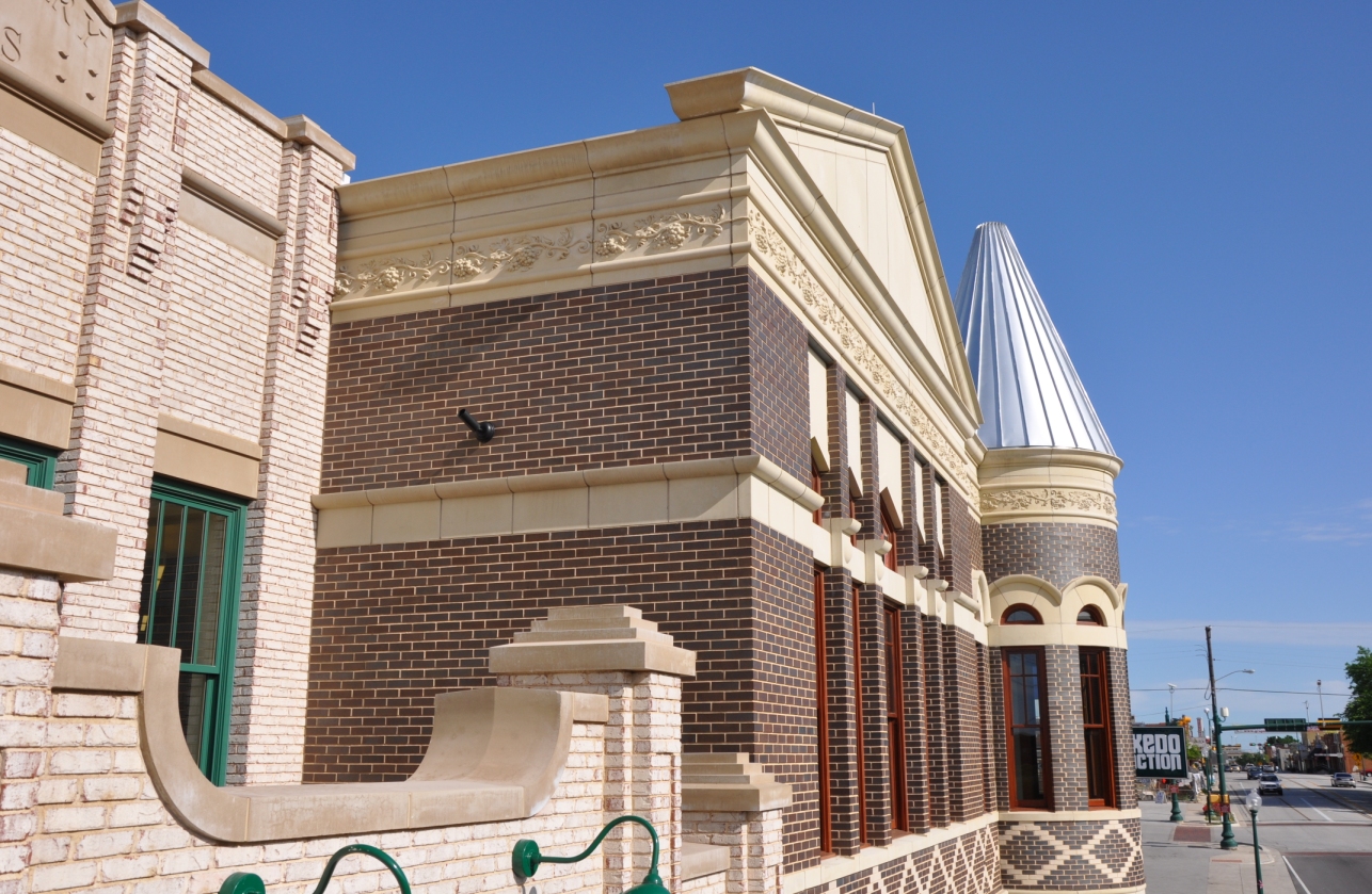 Grapevine Convention Center | Wall Coping Color and Finish Matching with Ornate Cast Stone Design Elements on the Building