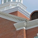 SMU Caruth Hall | Ornate Design at the top | Denteel Frieze all around Eaves using Architectural GFRC | Cornices, Banding, Wall Coping