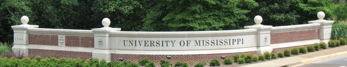 University of Mississippi | Custom Signage with Wall Coping