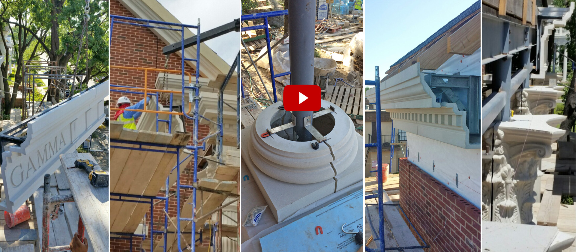 Architectural GFRC | Pre-engineered, Built-in Connections | Installation Support | Installation of GFRC Products at SMU Delta Gamma Sorority House