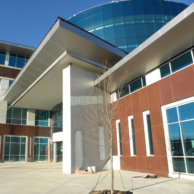 Higher Education Corporate Headquarters Building - Cast stone, GFRC with glass, steel structure