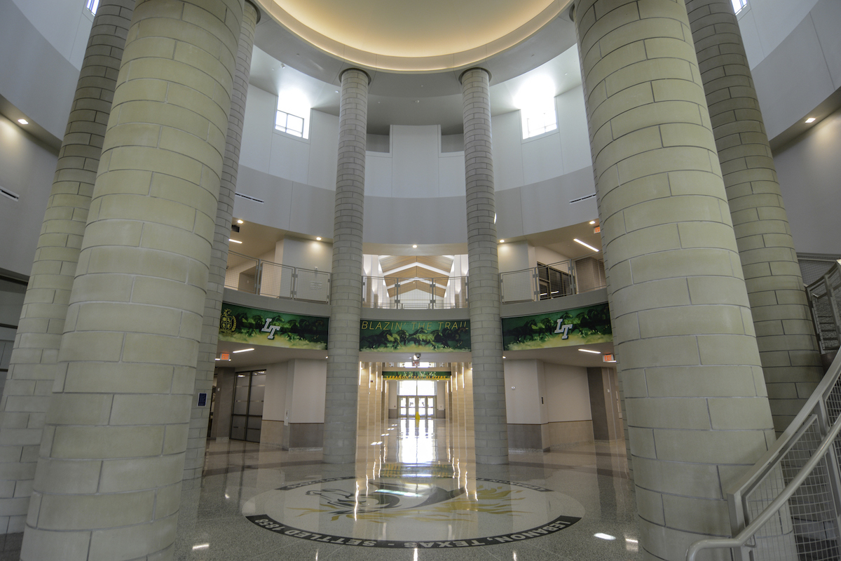 Lebanon Trail High School, Frisco, TX - Manufactured Stone Cladding Covers for Interior Columns, Pilasters