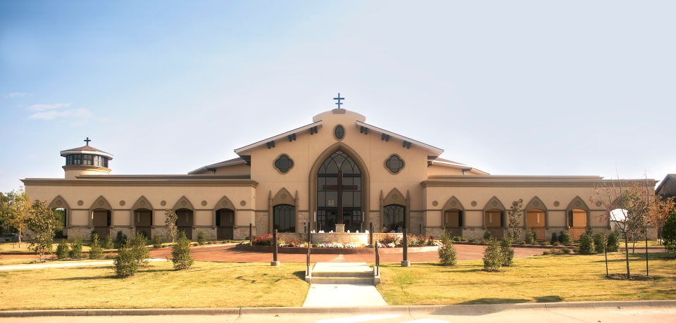 PROJECT: St Jude Catholic Church, Mansfield, TX | Cast Stone with Specialized Color Effects