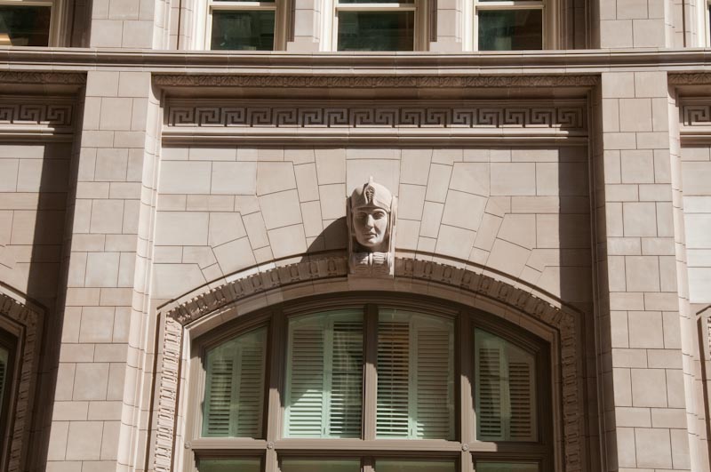 AAS Project: 714 Main Street | Roman Heads Along with Architectural Trim Window Surrounds | Product used Architectural Cast Stone