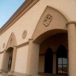 St Jude Catholic Church | Chocolate Brown Color Cast Stone Surrounds for Doors and Windows | Unique Material Technology