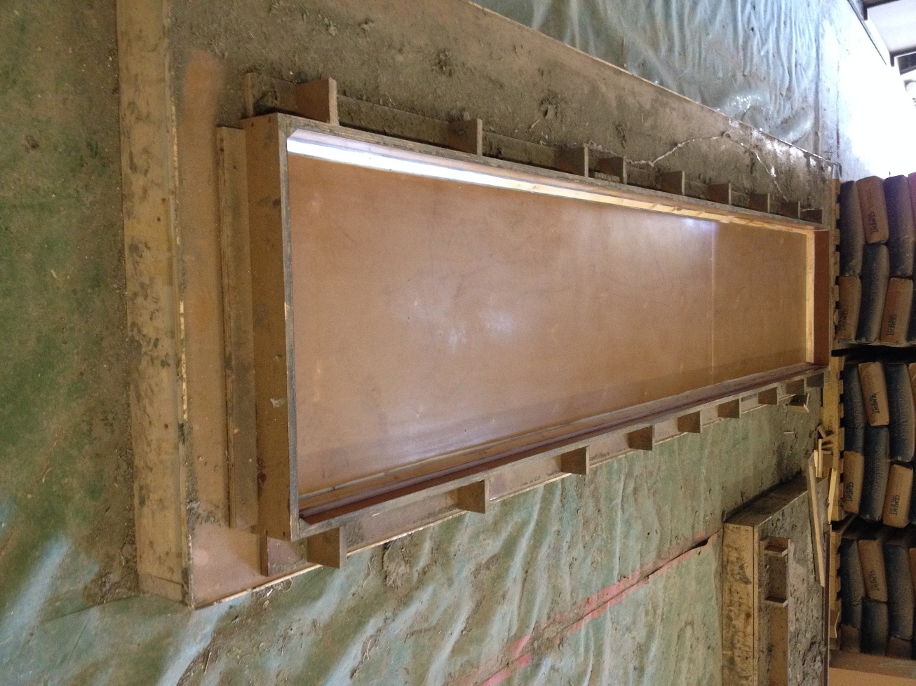 Architectural GFRC: Typical mold with release coating for smooth surface