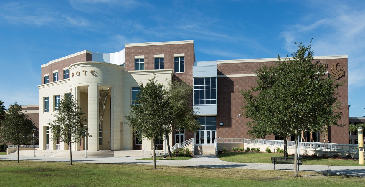 University of Central Florida ROTC Classroom II Building | Architectural Stone Design Created Monolithic Look | Stone Veneer