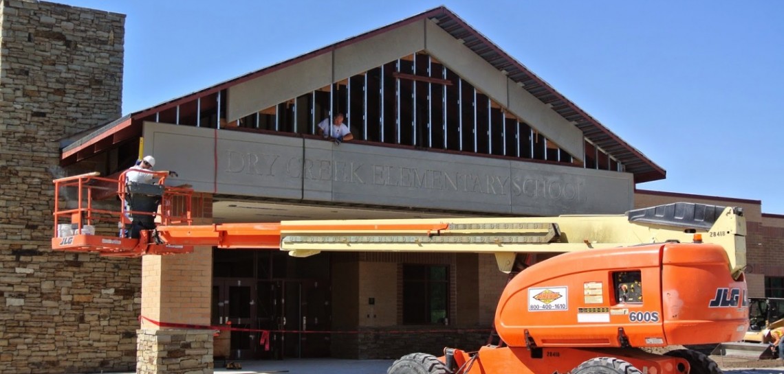 Dry Creek Elementary School | GFRC Panels for School Entry Way | Sandstrom Architecture | Westfield Construction