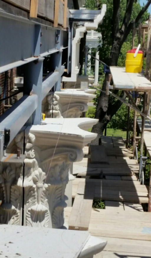 High-end Design of Corinthian Columns and Cornices | Structural Support Required for GFRC at Higher Elevation is much Simpler
