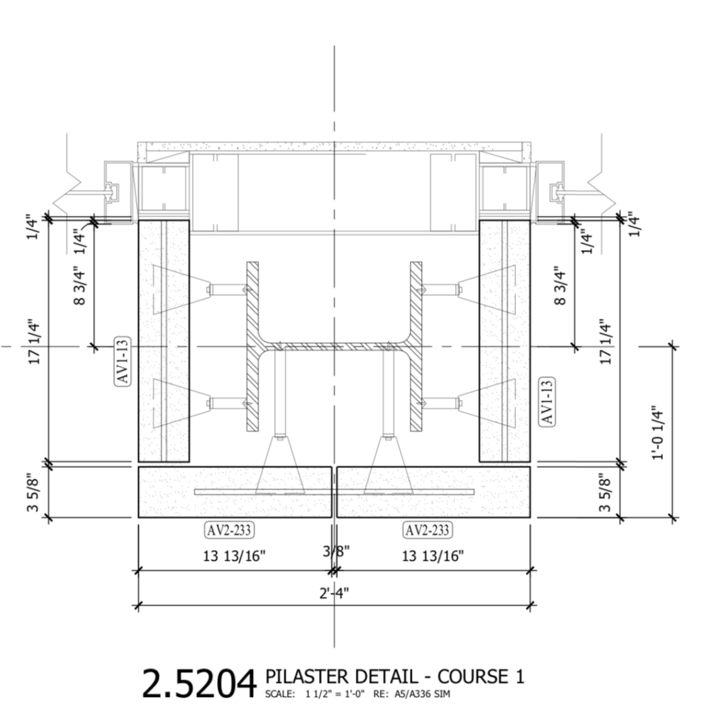 Connection Details for Pilaster Cladding