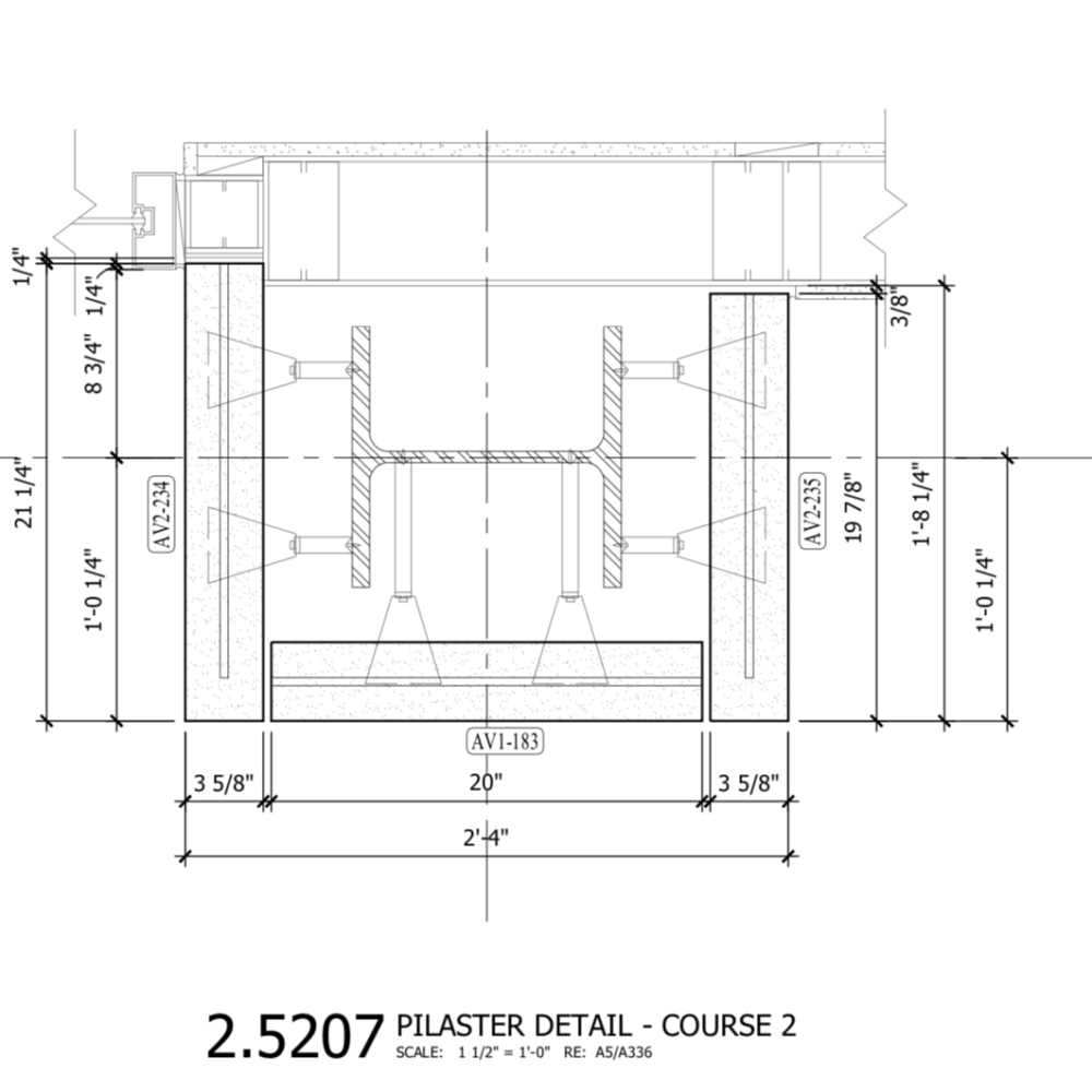 Connection Details for Pilaster Cladding