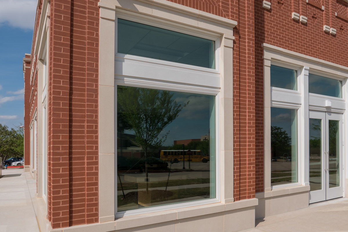 Parker Square - Door trim, window trim highlights storefront features